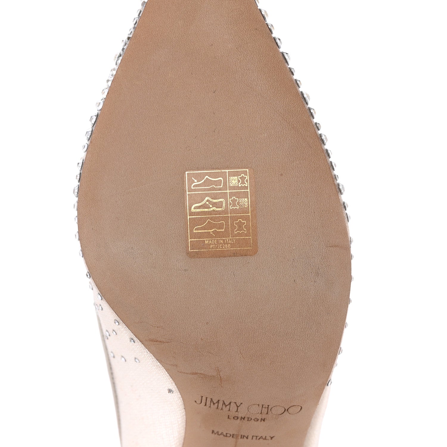 Jimmy Choo Calfskin Mesh Crystal Love 85 Pumps 37 7 of 14