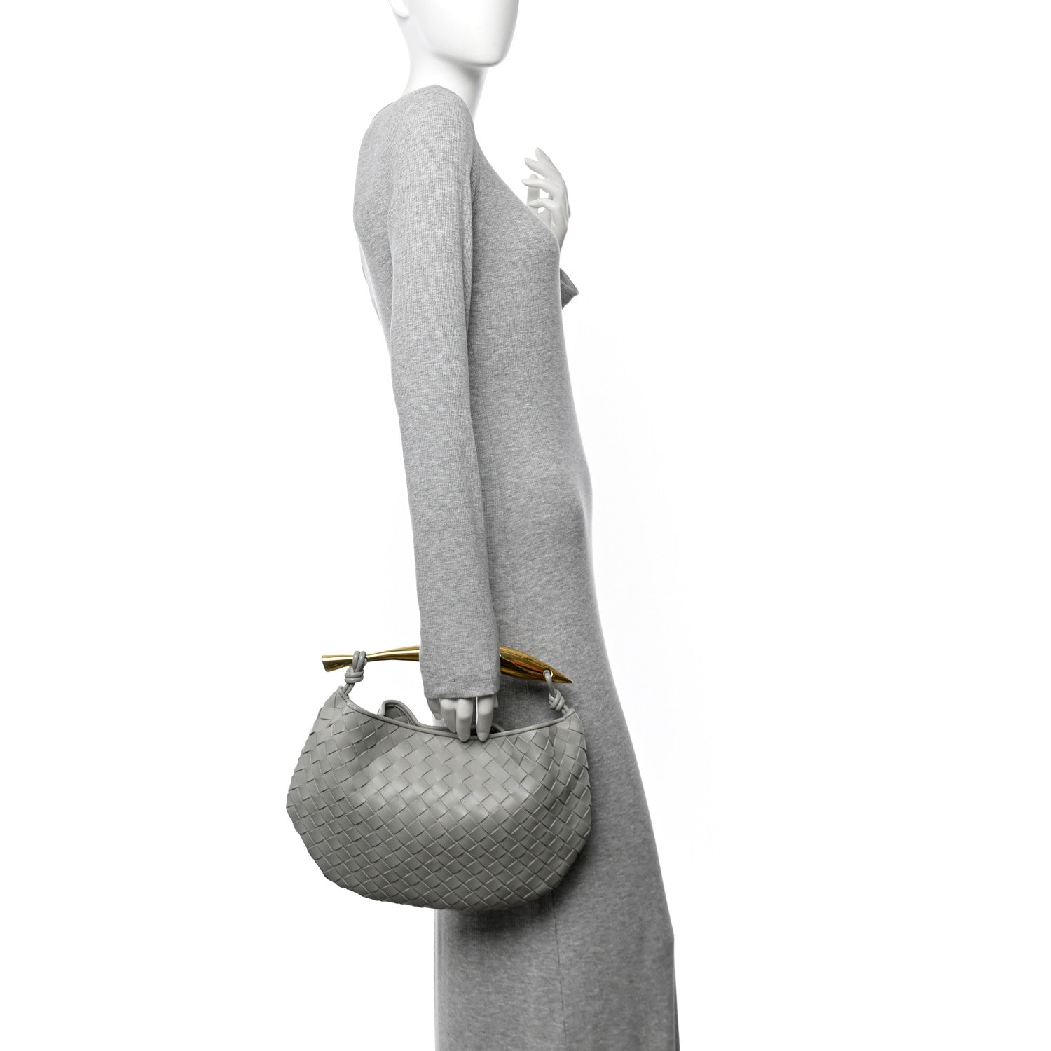 Bottega Veneta Nappa Intrecciato Sardine Bag Agate Grey 2 of 11