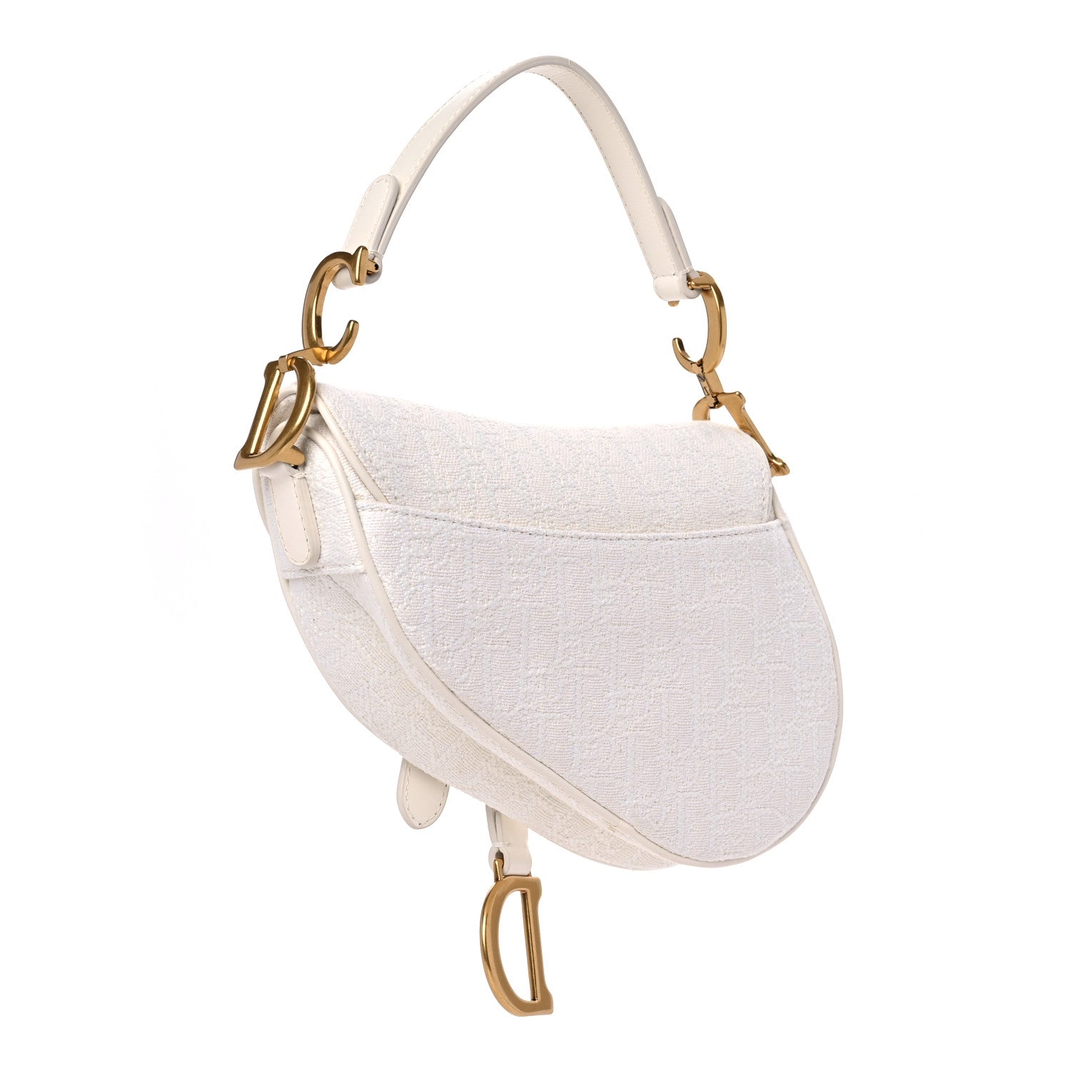 Christian Dior Oblique Mini Saddle Bag White 3 of 11