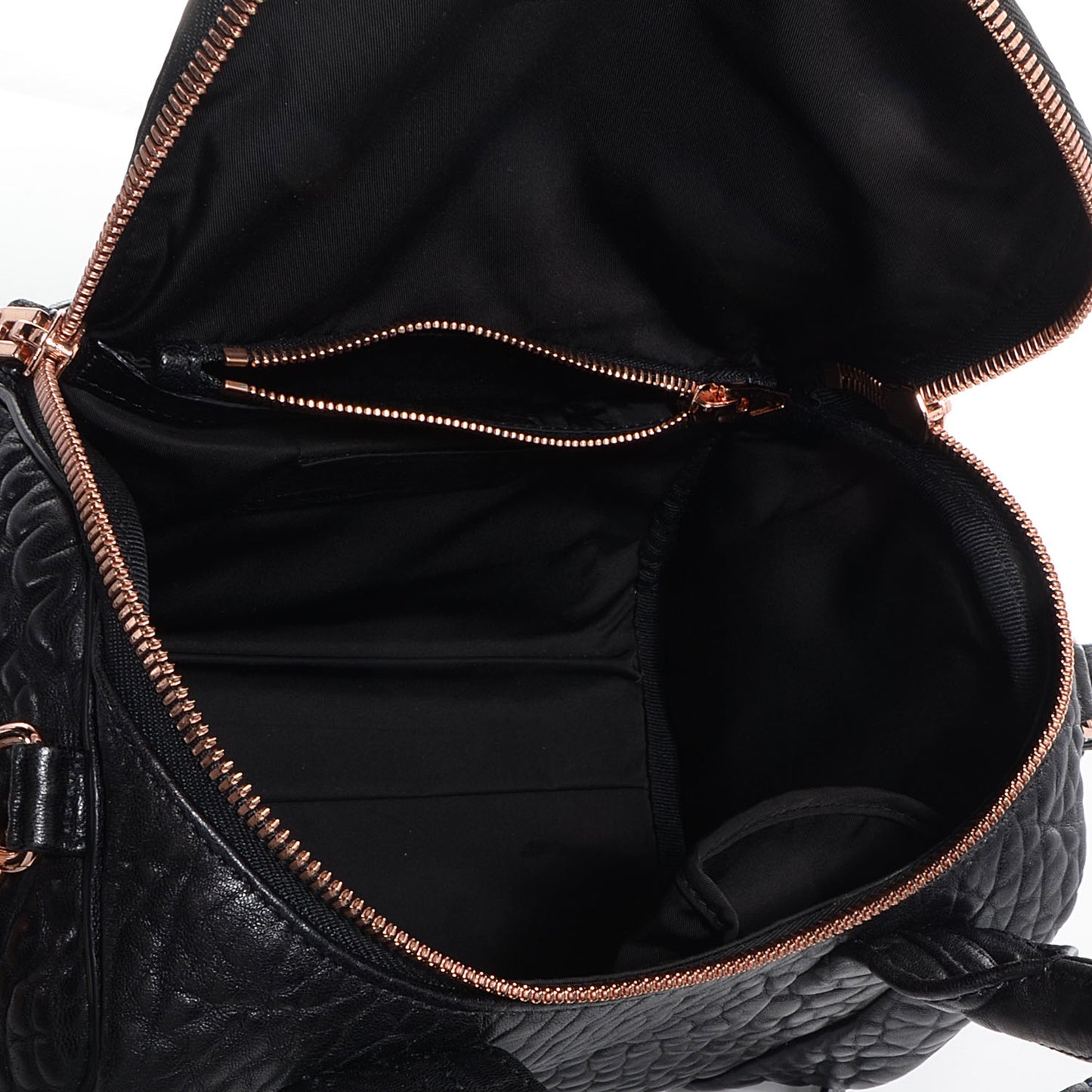 Pebbled Lambskin Rockie Black w Rose Gold Hardware