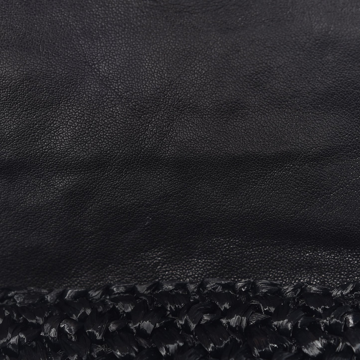 Lambskin Raffia PS1 Pochette Clutch Black