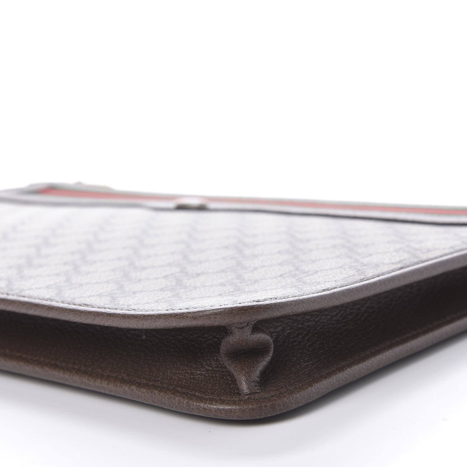 Gucci GG Supreme Monogram Textured Calfskin Web Ophidia Documents Holder Beige Ebony New Acero 10 of 10