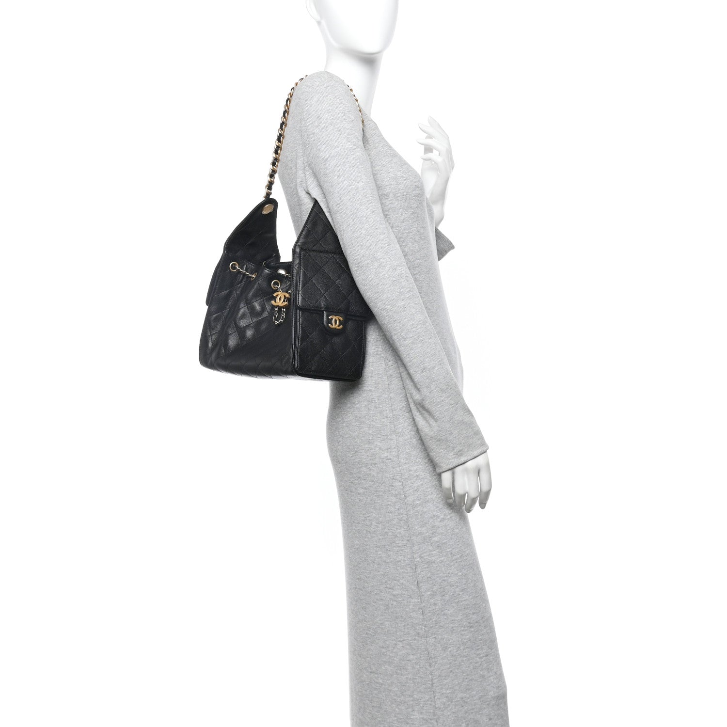 Chanel Caviar Quilted Small Chanel 25 Handbag Black 2 of 11