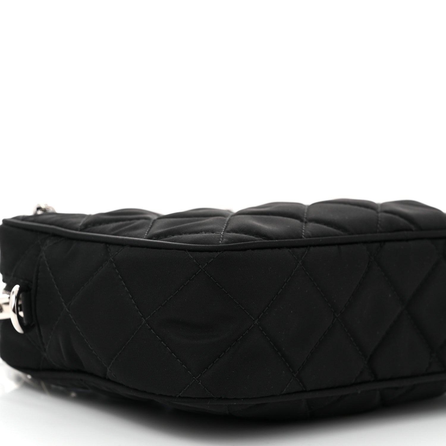 Prada Nylon Tessuto Impuntu Quilted Bandoliera Crossbody Bag Black 10 of 11