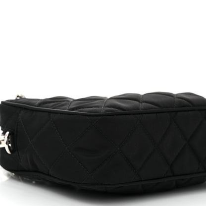 Prada Nylon Tessuto Impuntu Quilted Bandoliera Crossbody Bag Black 10 of 11