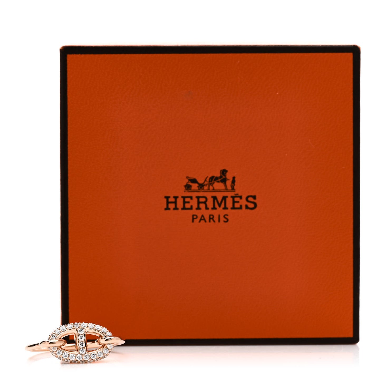 18K Rose Gold Diamond Farandole Ring 58 8.25