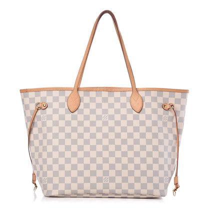 Louis Vuitton Damier Azur Neo Neverfull MM Rose Ballerine 1 of 15