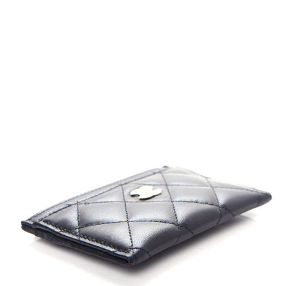 Chanel Lambskin Quilted Card Holder Black 4 of 9