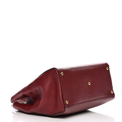 Fendi Vitello Elite Regular 2Jours Tote Rosso Scuro Ciliegia 4 of 16