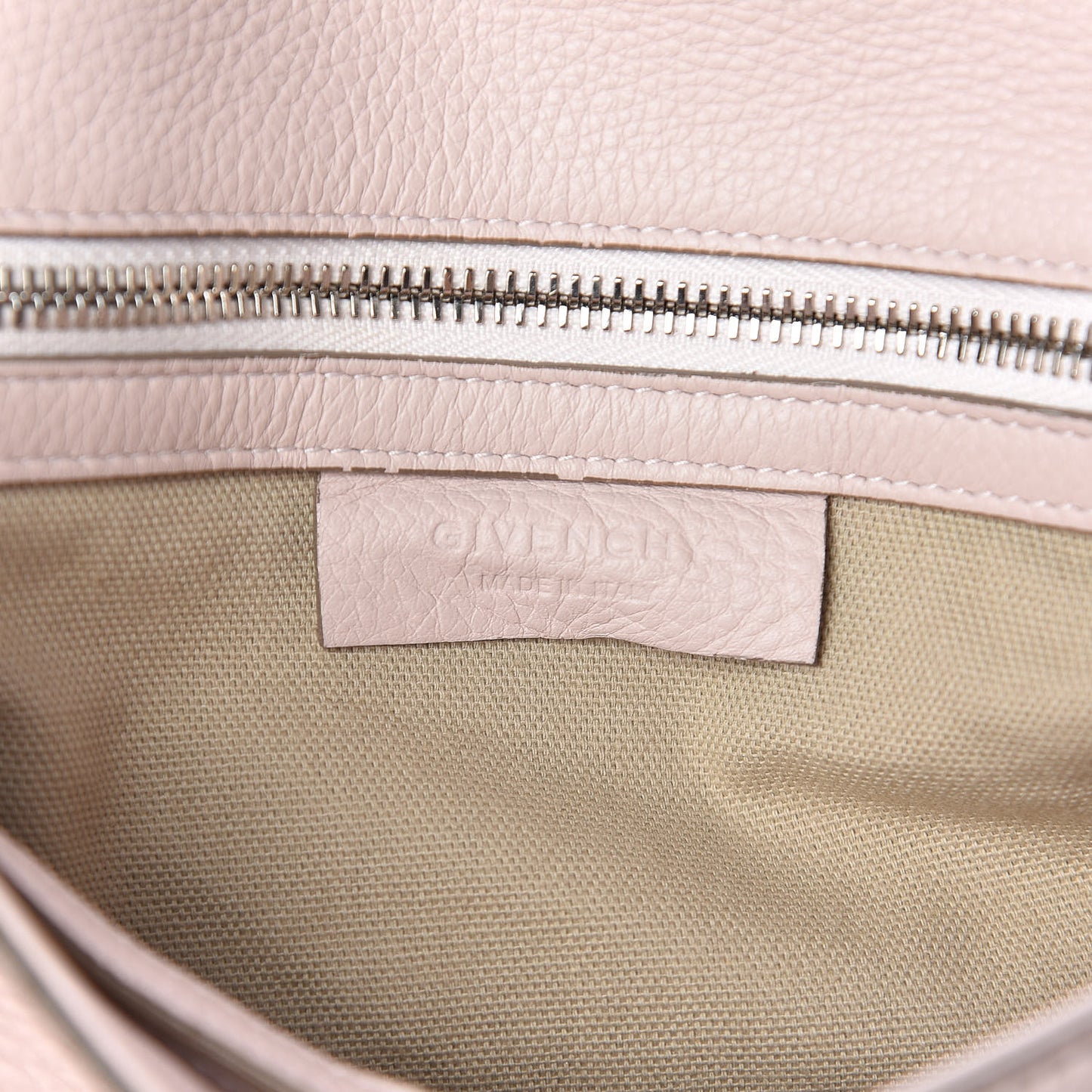 Calfskin Small Pandora Pure Flap Bag Nude Pink