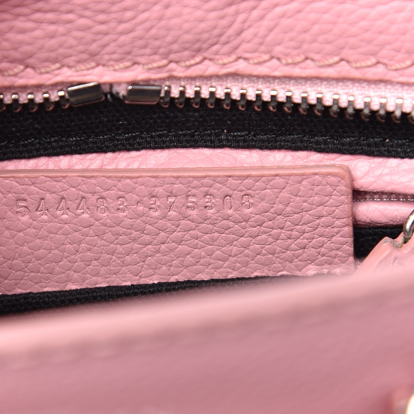Pebbled Calfskin Mini Padlock Geisha Pink