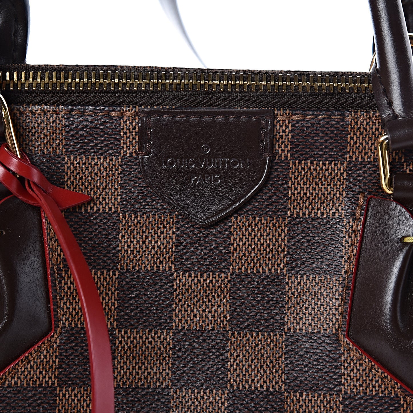 Damier Ebene Caissa Tote PM Cherry