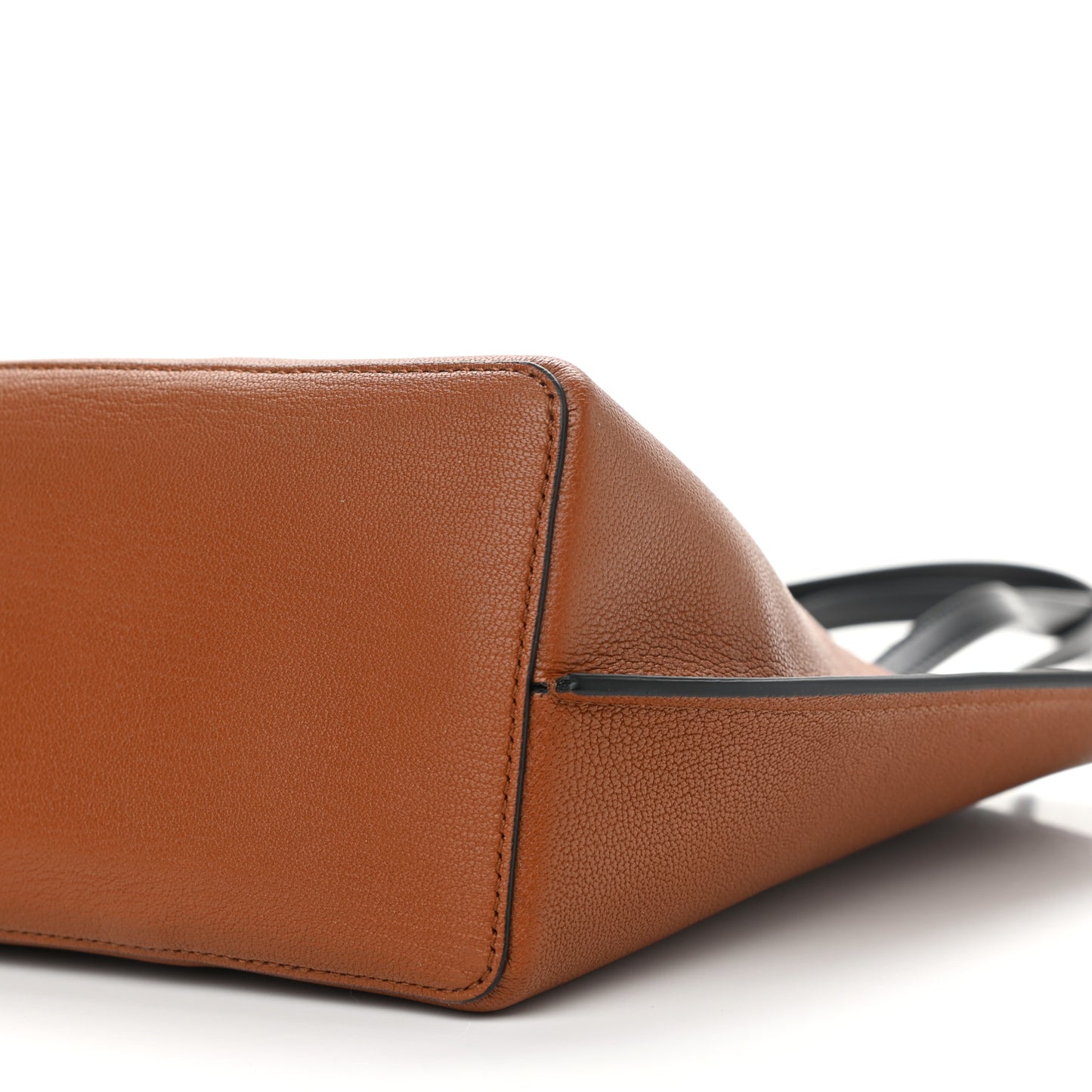 Calfskin Large Vlogo Fillme Tote Saddle Brown Black