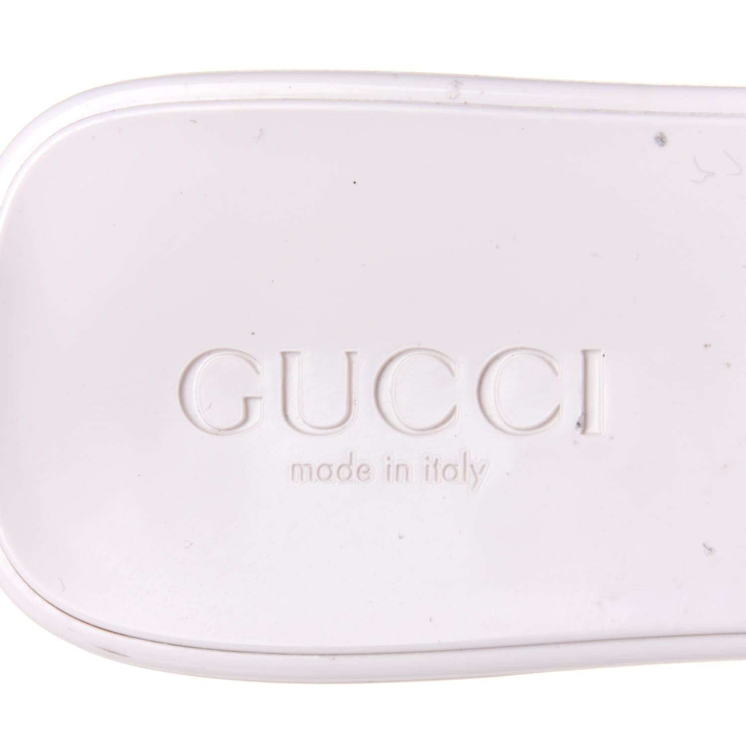 Gucci Rubber Gucci Logo Womens Platform 20/60mm Slide Sandals 37 Mystic White 9 of 11