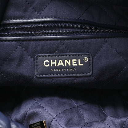 Chanel Shiny Calfskin Quilted Chanel 22 Navy Blue 7 of 11