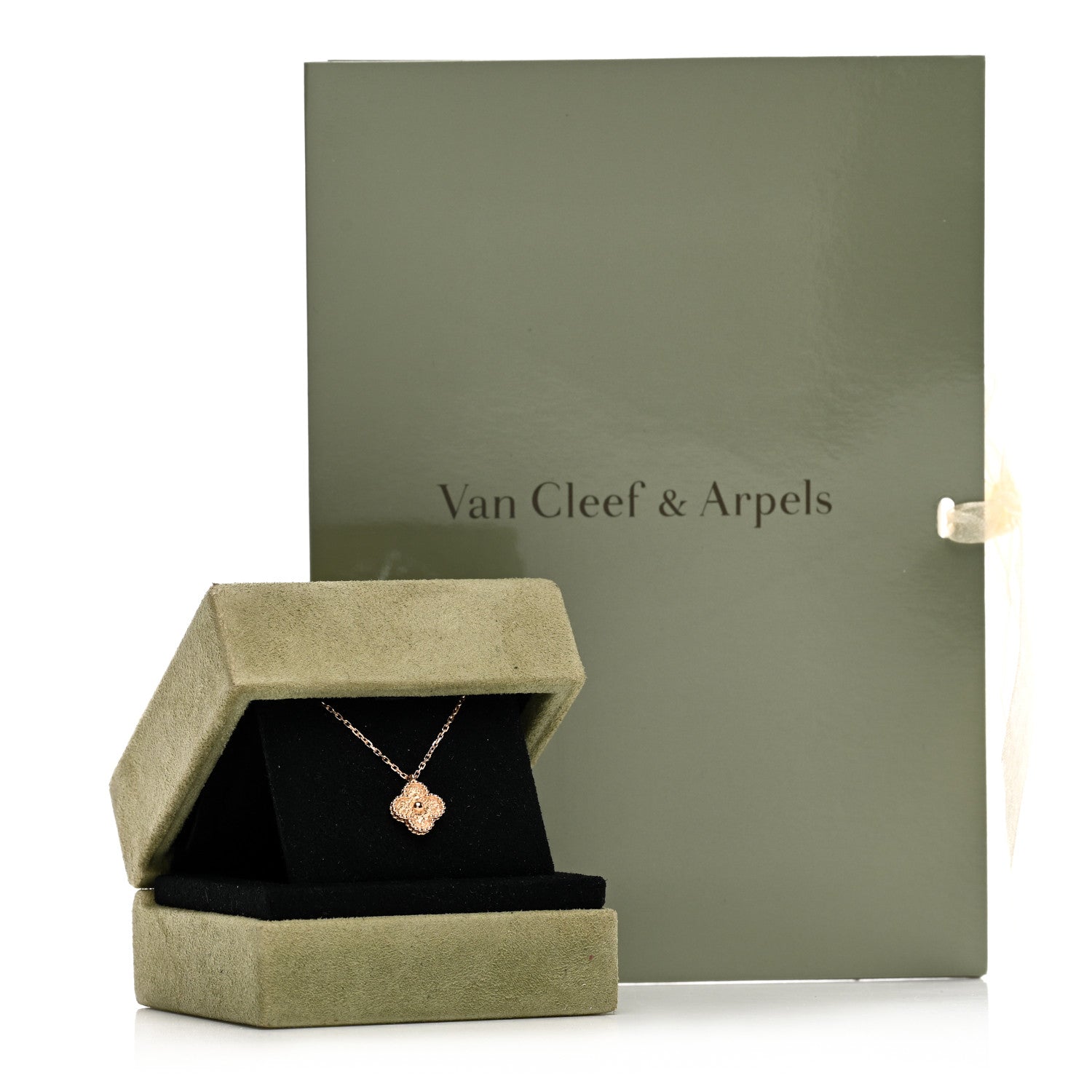 Van Cleef & Arpels 18K Rose Gold Sweet Alhambra Pendant Necklace 6 of 6