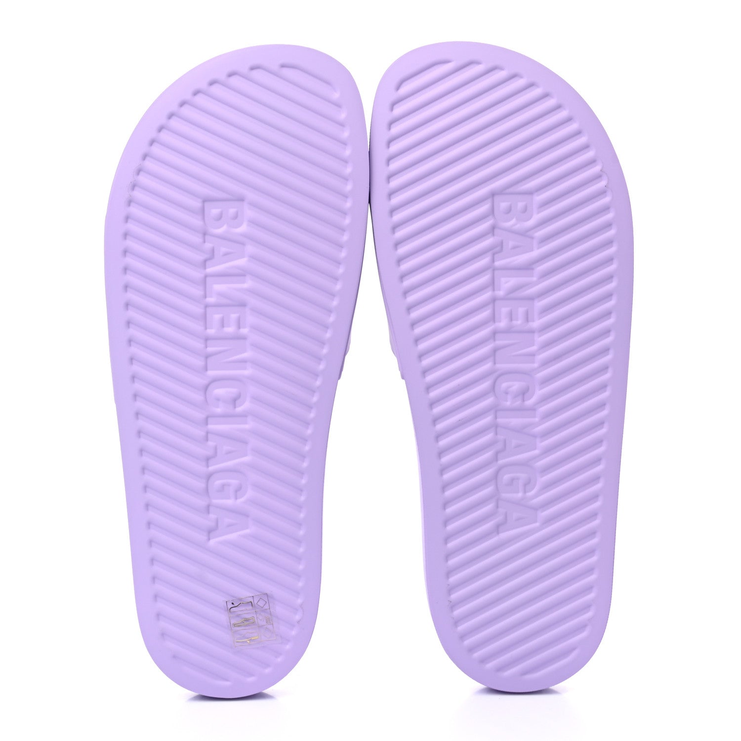 Balenciaga Rubber BB Womens Pool Slide Sandals 40 Lilac 5 of 8