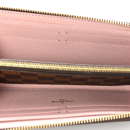 Louis Vuitton Damier Ebene Clemence Wallet Rose Ballerine 5 of 6