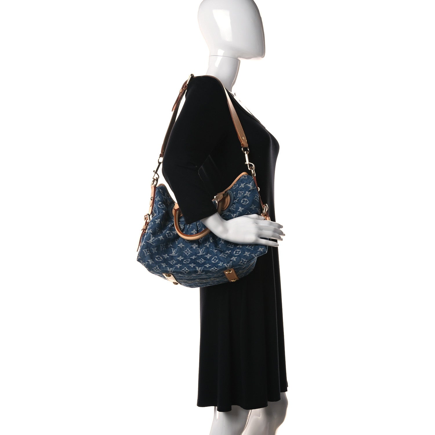 Louis Vuitton Denim Neo Cabby MM Blue 2 of 13