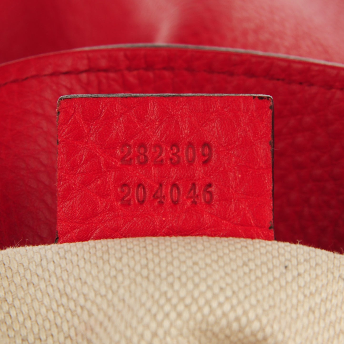 Pebbled Calfskin Medium Soho Shoulder Bag Red