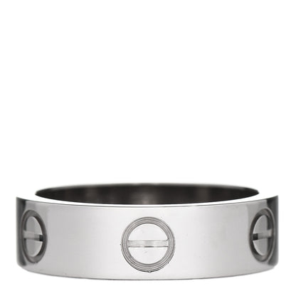 Cartier 18K White Gold 5.5mm LOVE Ring 53 6.25 1 of 6