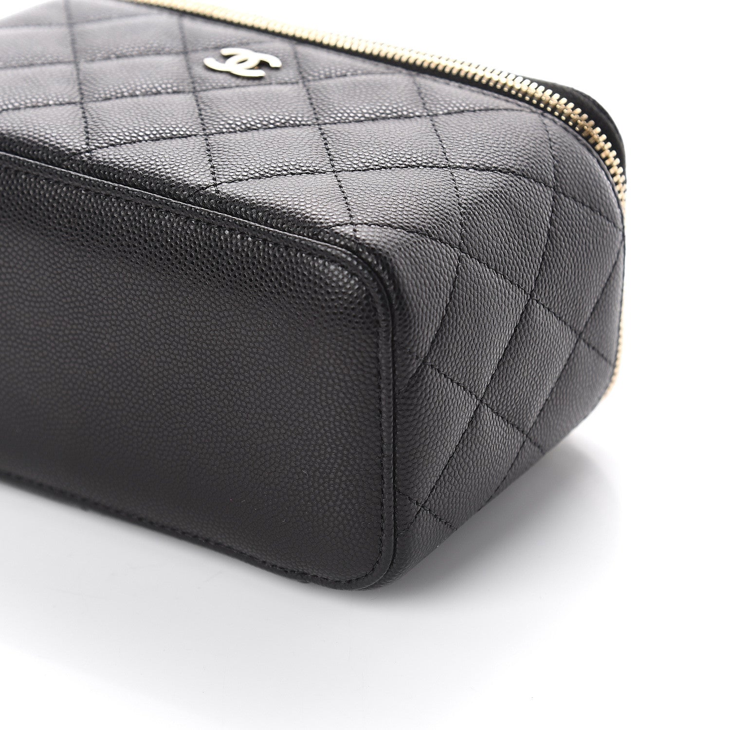 Chanel Caviar Quilted Small Vanity Case With Chain Black 8 of 9