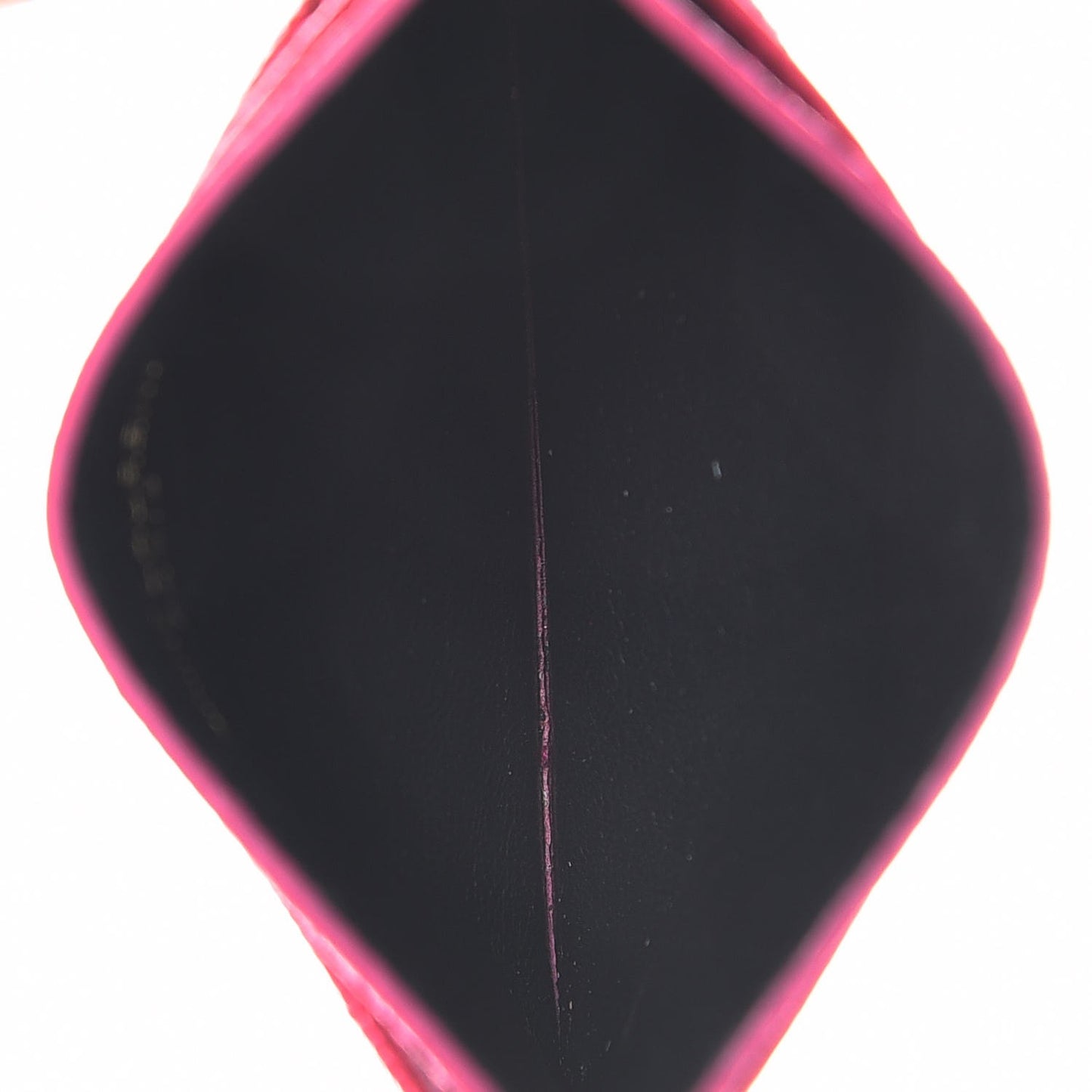 Grain De Poudre Matelasse Chevron Monogram Credit Card Case Bubblegum