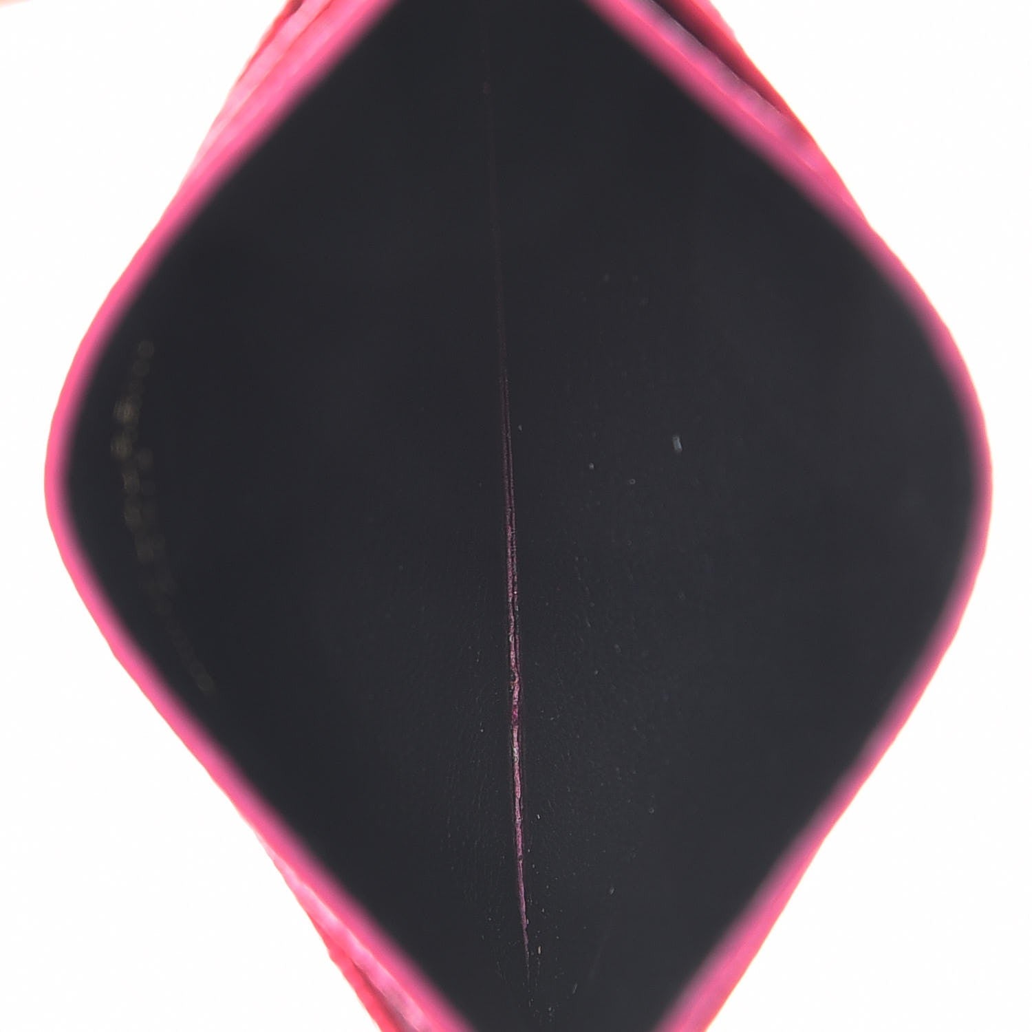 Saint Laurent Grain De Poudre Matelasse Chevron Monogram Credit Card Case Bubblegum 6 of 7
