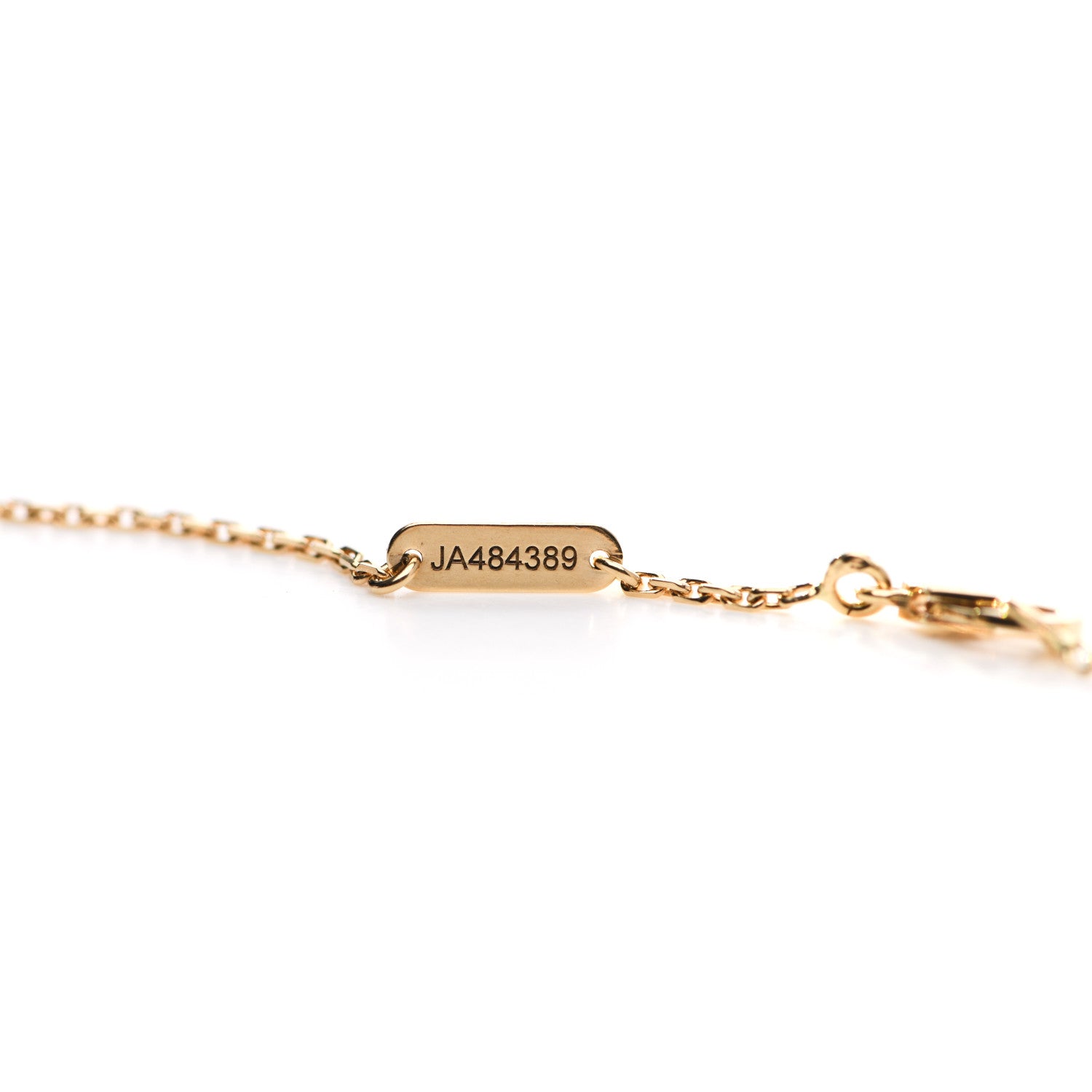 Van Cleef & Arpels 18K Yellow Gold Mother of Pearl Vintage Alhambra Pendant Necklace 5 of 6