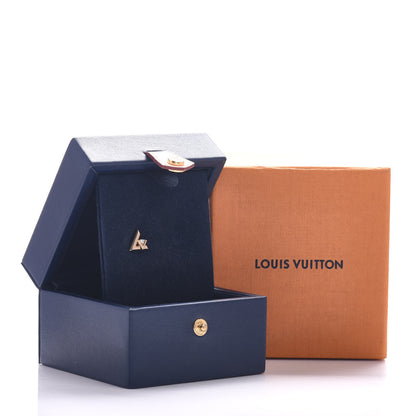 Louis Vuitton 18K Pink Gold Diamond LV Volt Single Stud Earring 5 of 5