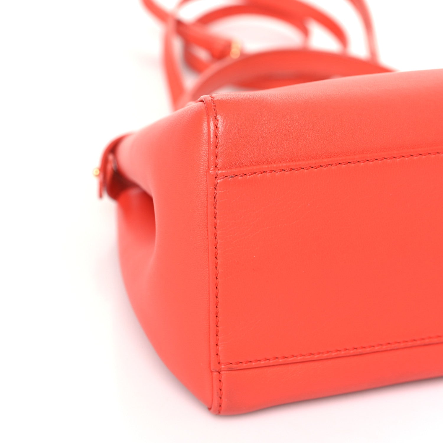 Fendi Nappa Mini Peekaboo Iconic Satchel Azalea 7 of 10
