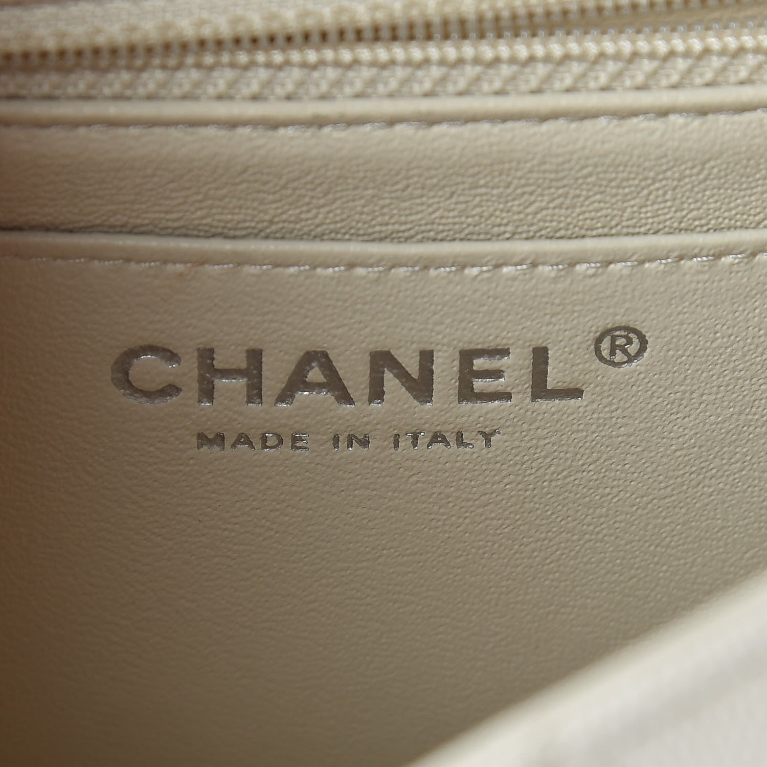 Chanel Caviar Quilted Mini Rectangular Flap Light Beige 6 of 13