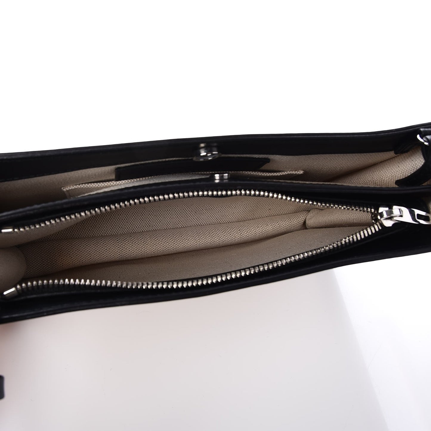 Cotton Canvas Pochette Crossbody Bag Black