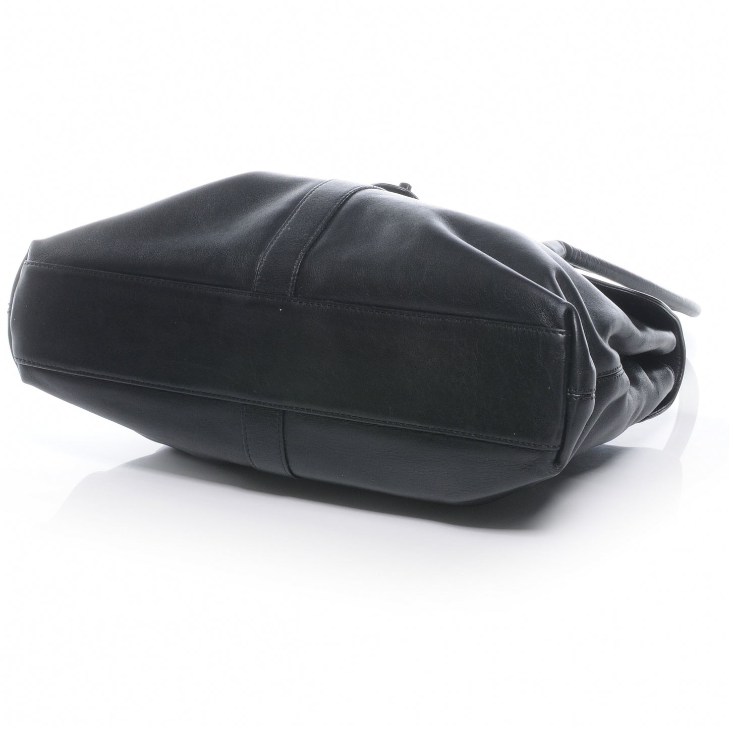 Calfskin Flap Shoulder Bag Black