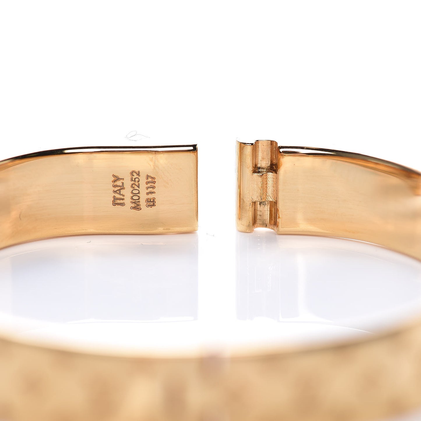 Brass Monogram Nanogram Cuff M Gold
