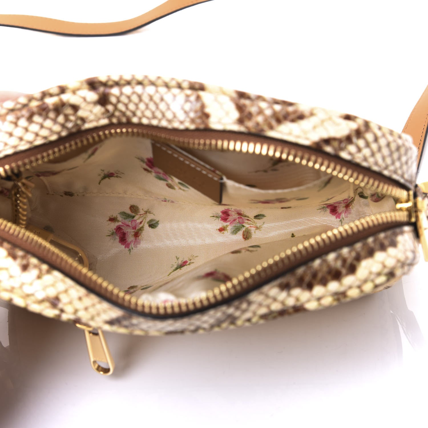 Gucci Raffia Elaphe Mini Ophidia Shoulder Bag Natural Cream Brown 4 of 9