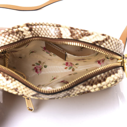 Gucci Raffia Elaphe Mini Ophidia Shoulder Bag Natural Cream Brown 4 of 9