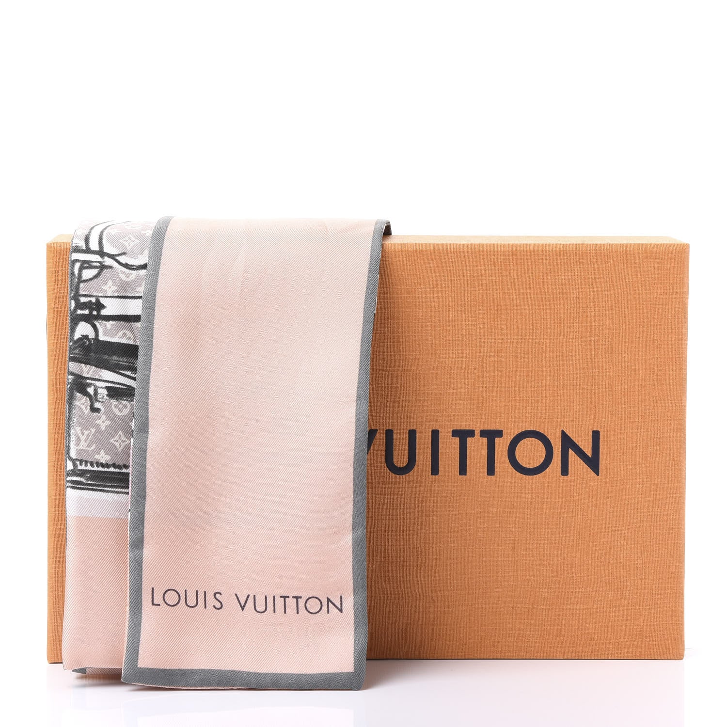 Louis Vuitton Silk Monogram Trunks Bandeau Rose Poudre 5 of 5