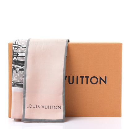 Louis Vuitton Silk Monogram Trunks Bandeau Rose Poudre 5 of 5