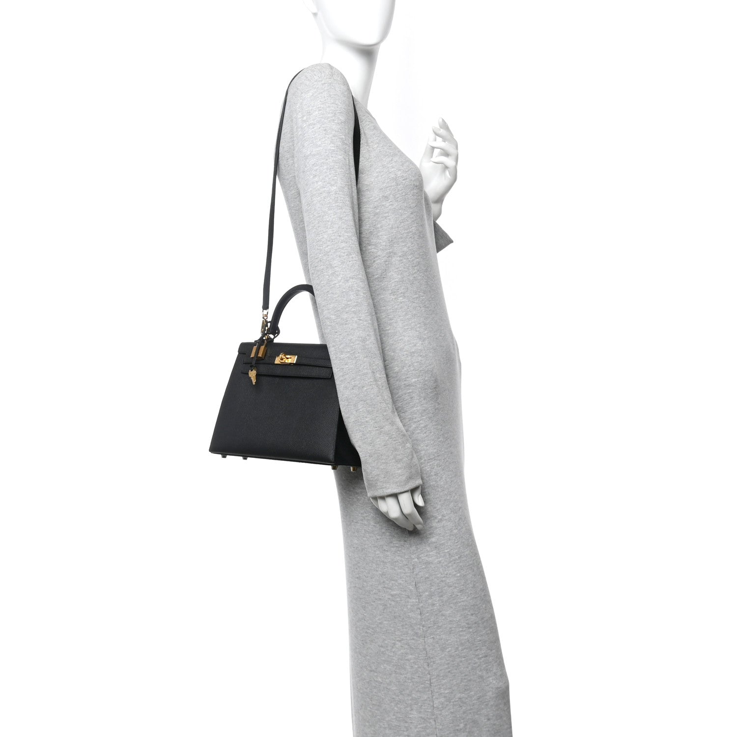 Hermes Epsom Kelly Sellier 25 Black 2 of 11