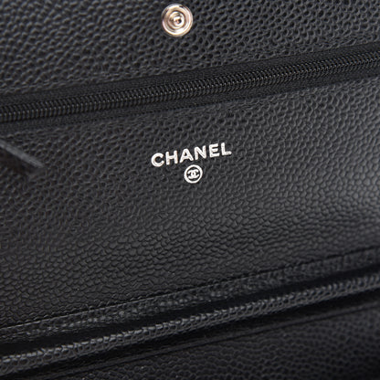 Chanel Caviar Quilted Wallet On Chain WOC Black 6 of 10