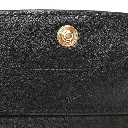 Burberry Calfskin Horseferry Check Porter Continental Wallet Black 6 of 6