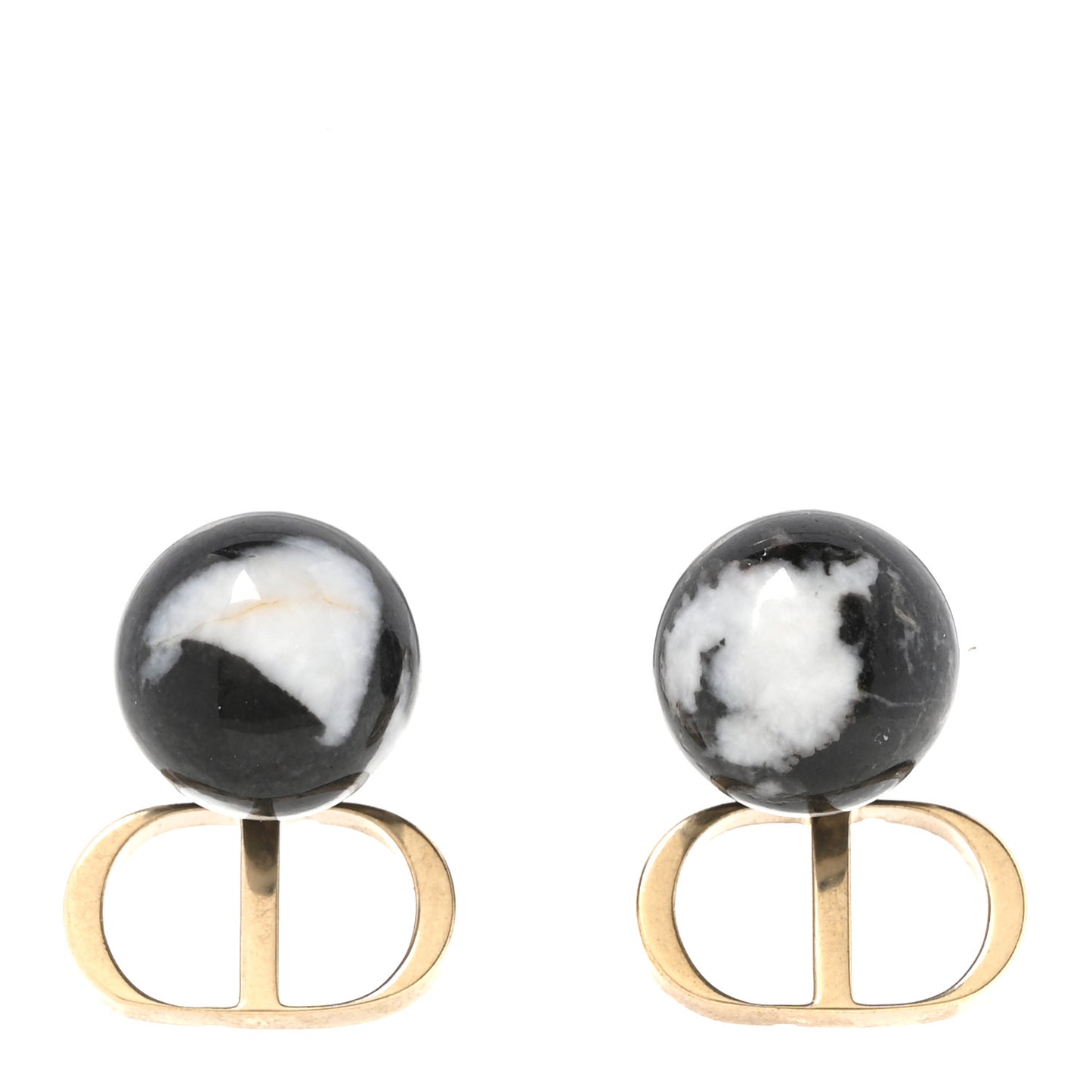 Marble CD Tribal Earrings Black