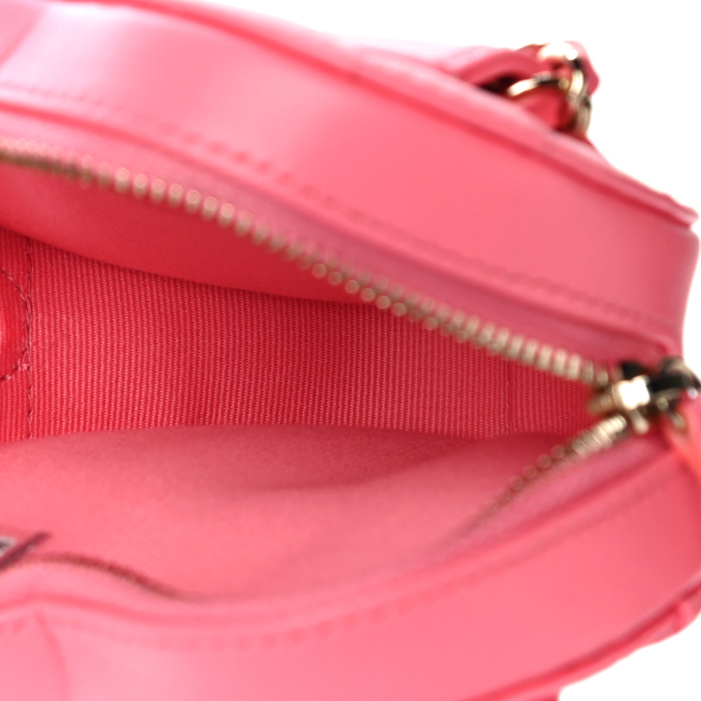 Lambskin Quilted CC In Love Heart Waist Belt Bag With Chain Pink