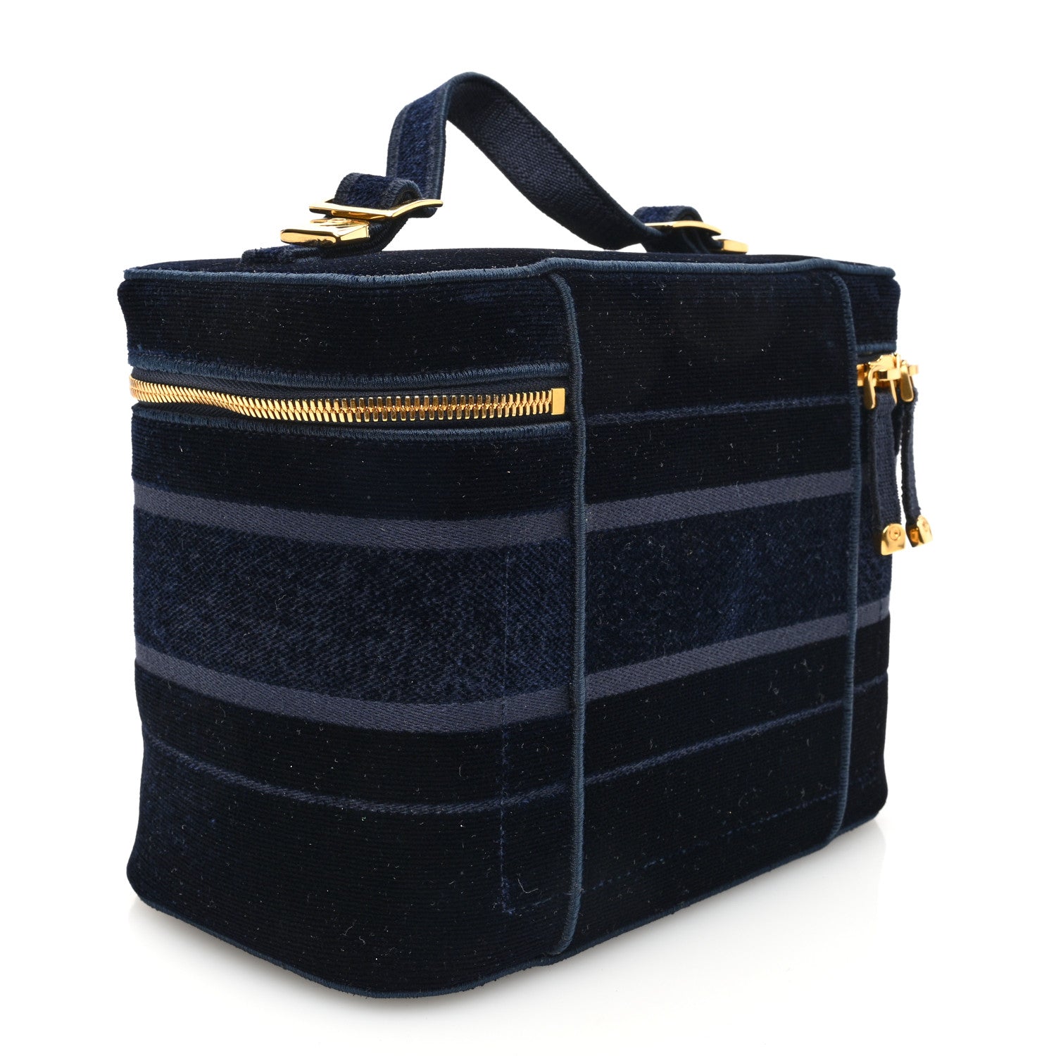 Christian Dior Velvet Cannage Diortravel Vanity Case Blue 3 of 6