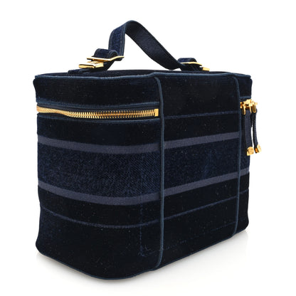 Christian Dior Velvet Cannage Diortravel Vanity Case Blue 3 of 6