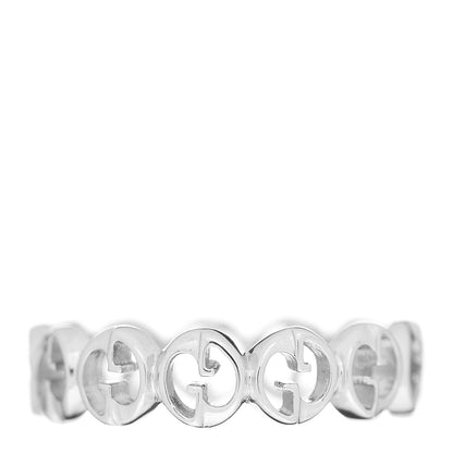 Gucci 18K White Gold 5mm 1973 Band Ring 51 5.75 1 of 4