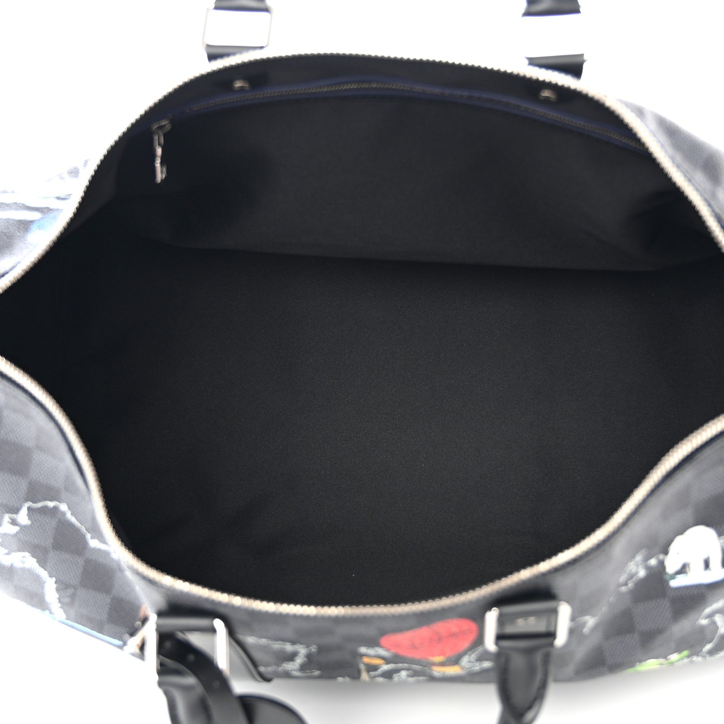 Damier Graphite World Map Keepall Bandouliere 50