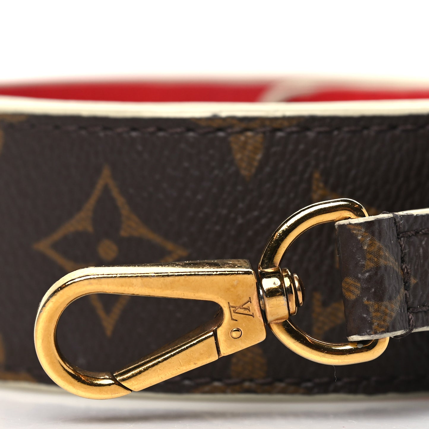 Monogram Bandouliere Shoulder Strap Red