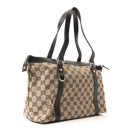 Gucci Monogram Medium Abbey Tote Dark Brown 3 of 10